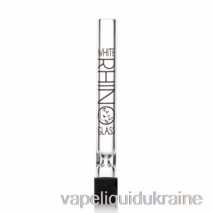 Vape Ukraine White Rhino Glass Chillum Clear